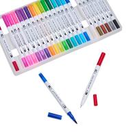 Kit Canetinhas Ponta Dupla Com 24 Cores